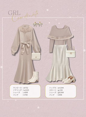 ビジューパールリボンミニイヤリング