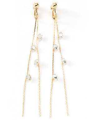 ビジューチェーンイヤリング