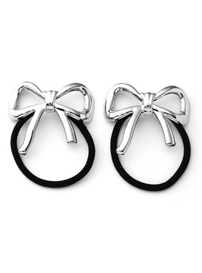 メタルリボンヘアゴム2点セット