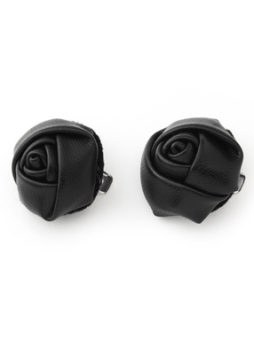 ローズレザーミニヘアクリップ2点セット