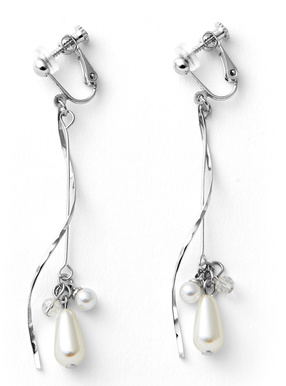 ツイストドロップパールイヤリング