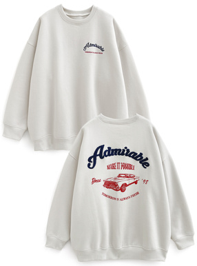 ロゴヴィンテージプリントスウェットトップス