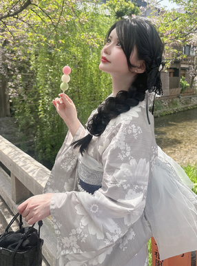 大花柄浴衣セット