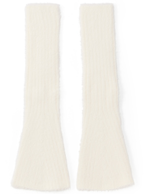 スリットシャギーニットレッグウォーマー