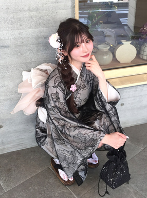 3点セット2Wayチュール花柄セパレート浴衣