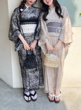 3点セット2Wayチュール花柄セパレート浴衣