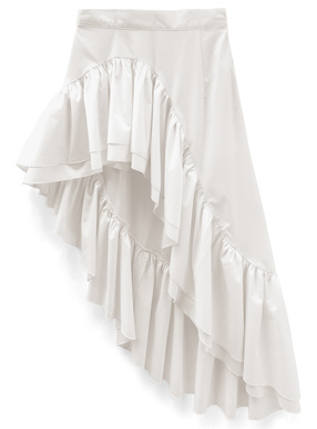 インパン裏地付きアシンメトリーフリルスカート