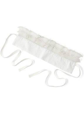 パールプリーツフリルレース帯揚げ