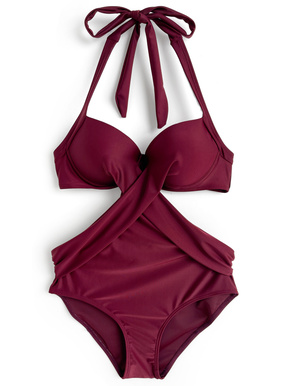 クロスデザインワンピース水着