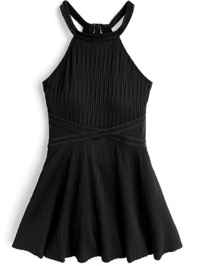 ホルターネックフレアワンピース水着