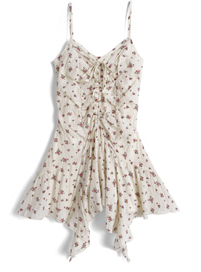 花柄ドロストイレヘムキャミミニワンピース