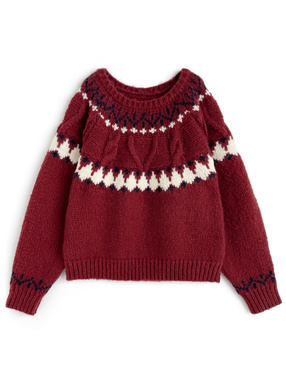 求心柄ローゲージニットトップス