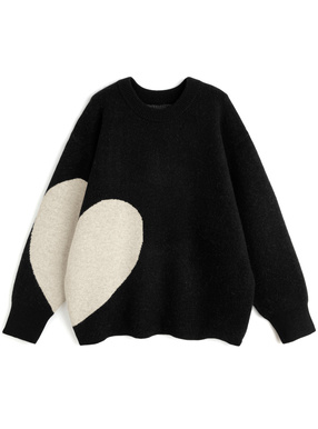 ハートデザインニットトップス