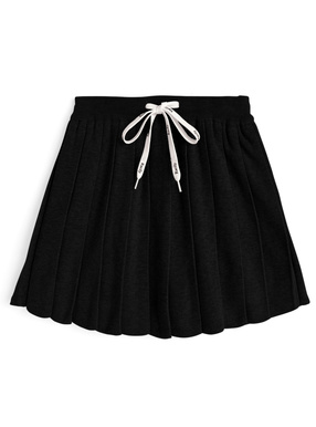 インパン裏地付プリーツニットミニスカート