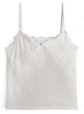 カップ付レースローズキャミソール