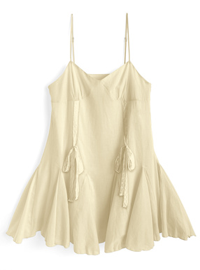 レースリボンフレアキャミワンピース