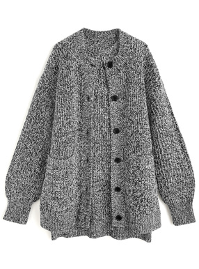 ノースリーブミニワンピース×カーディガンニットアンサンブル