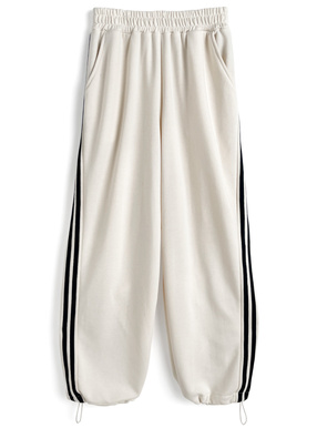 サイドラインドロストスウェットカーブパンツ