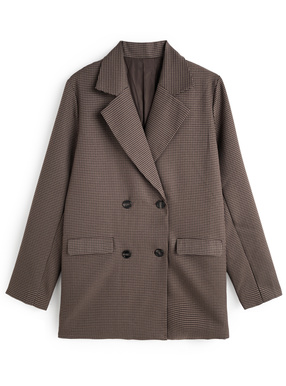 千鳥柄ダブルテーラードジャケット