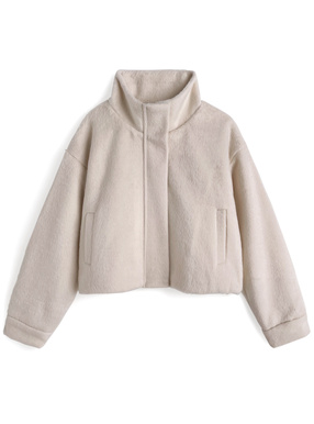 ハイネックシャギーブルゾン