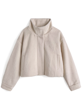 ハイネックシャギーブルゾン