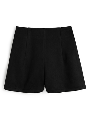 スエードハイウエストショートパンツ