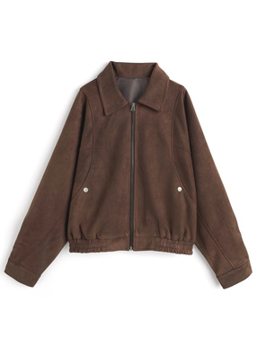 スエードブルゾン