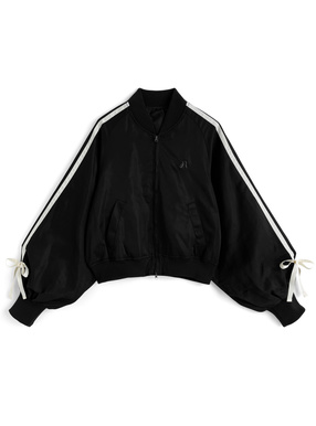 ダブルジップラインリボンブルゾン