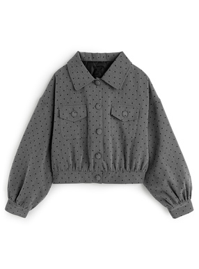ドット柄ブルゾン