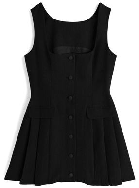 プリーツ切替ミニジャンパースカート