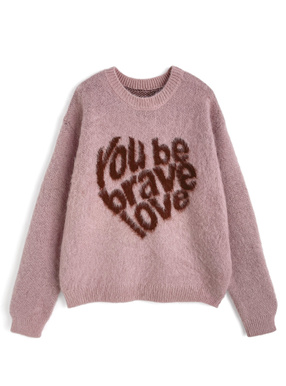 ハートロゴニットトップス