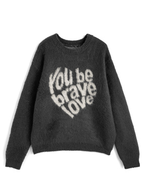 ハートロゴニットトップス