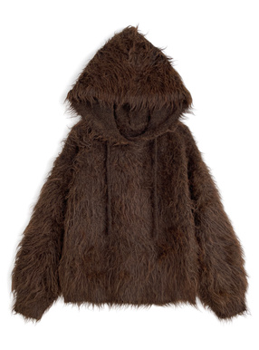 シャギーニットパーカー