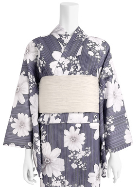 コスモス柄浴衣セット