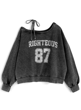 ナンバーロゴワンショルダースウェットトップス