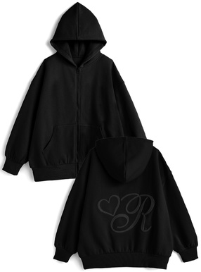 バックエンボスハートロゴスウェットパーカー