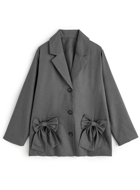 ダブルリボン付きテーラードジャケット