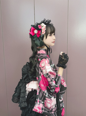 レースフリルリボンヘッドドレス