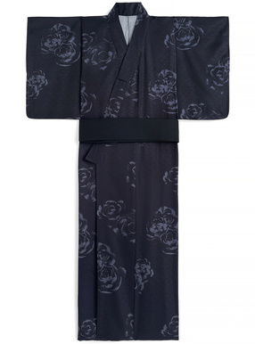 ぼかし花柄メンズ浴衣セット