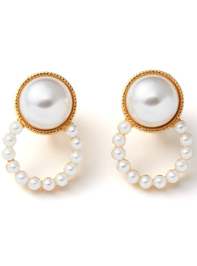 パールフープイヤリング