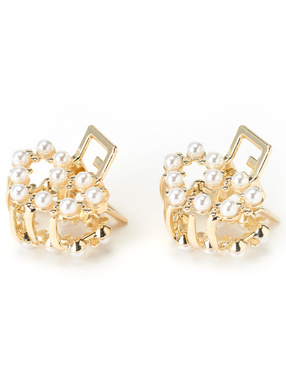 パールハートミニヘアクリップ2点セット