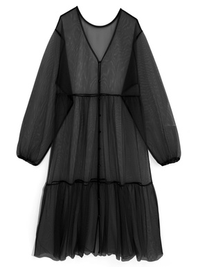 チュールティアードワンピース