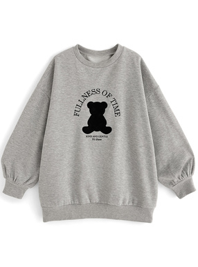 テディベアロゴ刺繍スウェットトップス