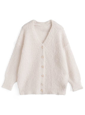 オーバーサイズVネックニットカーディガン