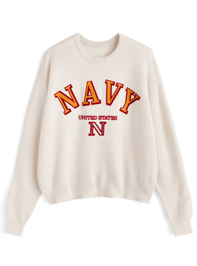 ロゴプリントニットトップス