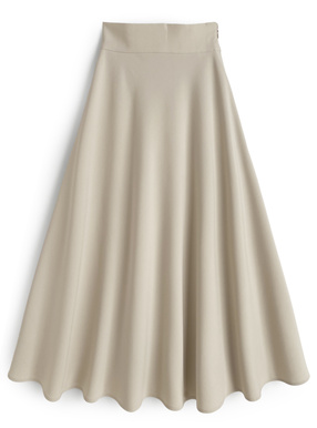 ハイウエストフレアロングスカート