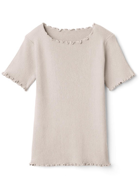 メロウフリルリブトップス