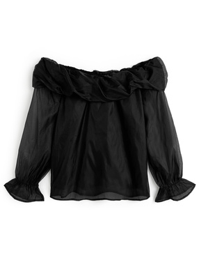 オフショルダーシアートップス