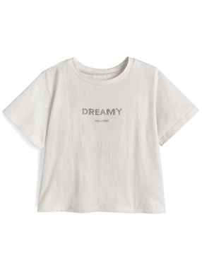 ラインストーンロゴTシャツ