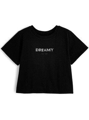 ラインストーンロゴTシャツ